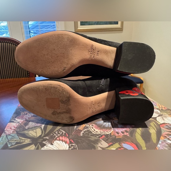 Valentino Black Ankle Boots with Colorful Embroidery - Picture 4 of 8